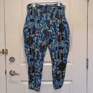 NWOT Beckwoman x Acid Kiss L 100% Rayon Boho Print Pants